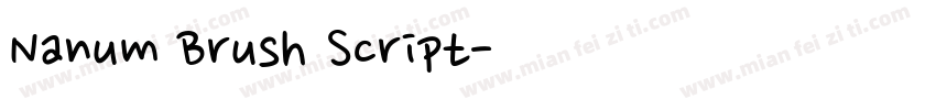 Nanum Brush Script字体转换